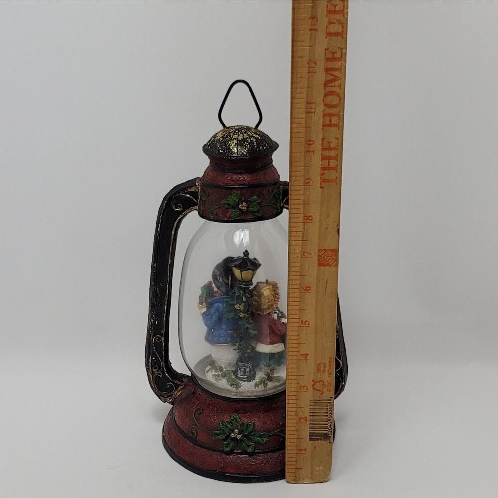 Vintage Resin Snowman Snow Family Christmas Decoration Lantern 11 Inches - Picture 5 of 12